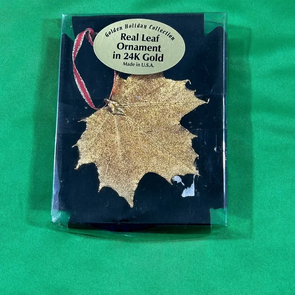 Sugar Maple Ornament 24K Gold Made in USA Sugar Maple Golden Holiday Collection